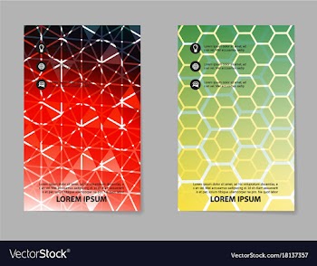 Abstract composition business card set box block vector image