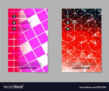 Abstract composition business card set box block vector image