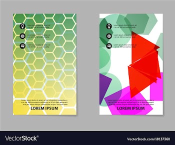 Abstract composition business card set box block vector image