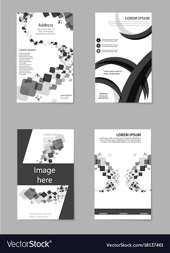Abstract composition business card set box block vector image