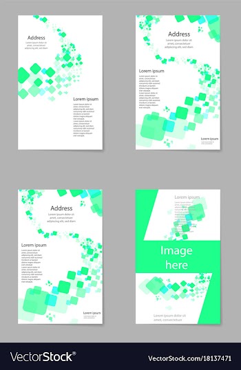 Abstract composition business card set box block vector image