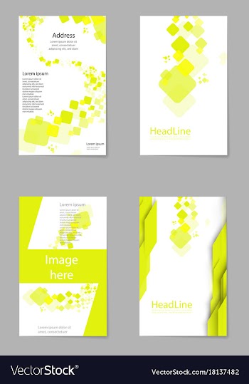 Abstract composition business card set box block vector image