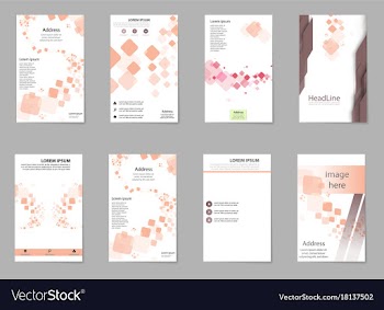 Abstract composition business card set box block vector image
