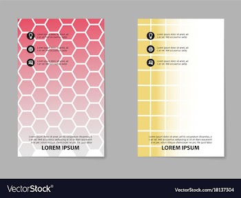 Abstract composition business card set geometric vector image