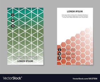 Abstract composition business card set geometric vector image