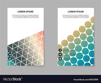 Abstract composition business card set geometric vector image