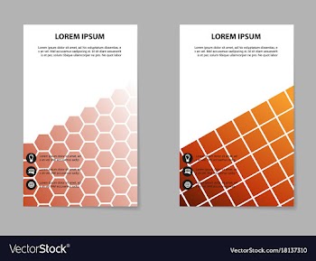 Abstract composition business card set geometric vector image