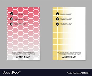 Abstract composition business card set geometric vector image