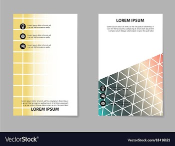 Abstract composition business card set geometric vector image