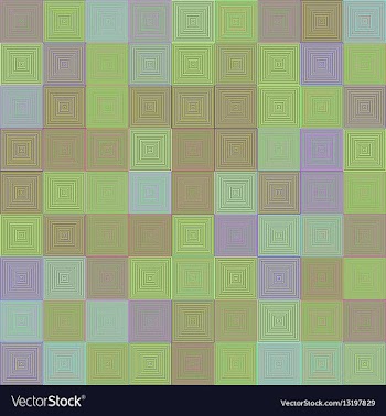 Abstract concentric line square mosaic background vector image