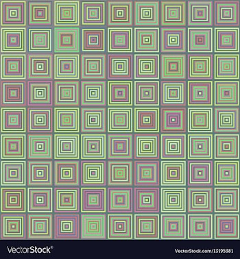 Abstract concentric square mosaic background vector image