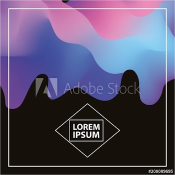 abstract covers background dark neon colors melted vector illustration