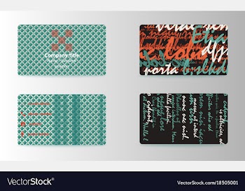 Abstract creative business cards set template vector image