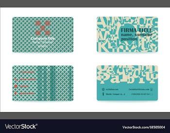 Abstract creative business cards set template vector image