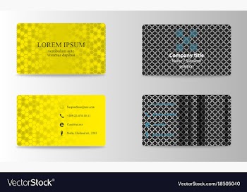 Abstract creative business cards set template vector image
