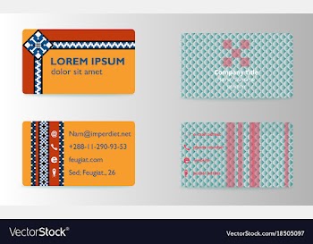 Abstract creative business cards set template vector image
