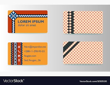 Abstract creative business cards set template vector image