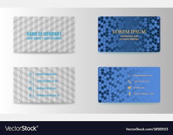 Abstract creative business cards set template vector image