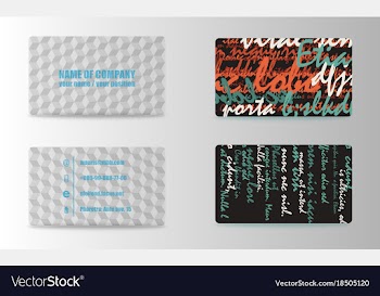 Abstract creative business cards set template vector image
