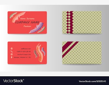 Abstract creative business cards set template vector image