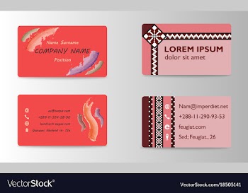 Abstract creative business cards set template vector image