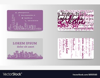 Abstract creative business cards set template vector image