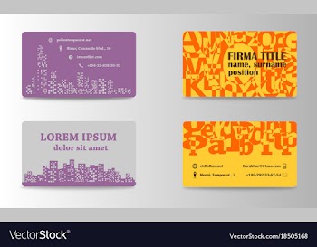 Abstract creative business cards set template vector image