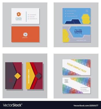 Abstract creative business cards vector image