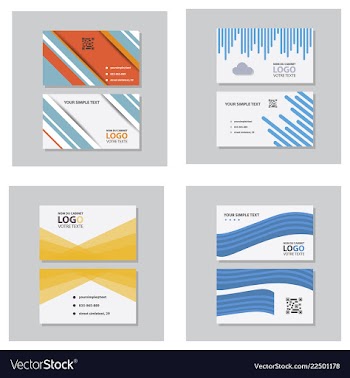 Abstract creative business cards vector image
