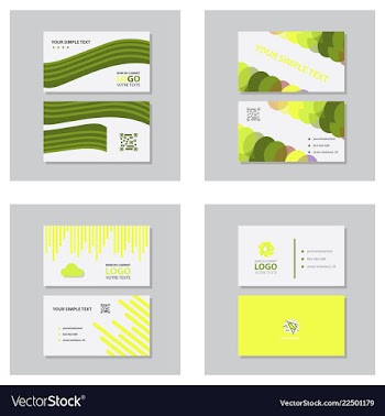 Abstract creative business cards vector image