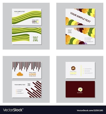 Abstract creative business cards vector image