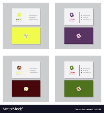 Abstract creative business cards vector image