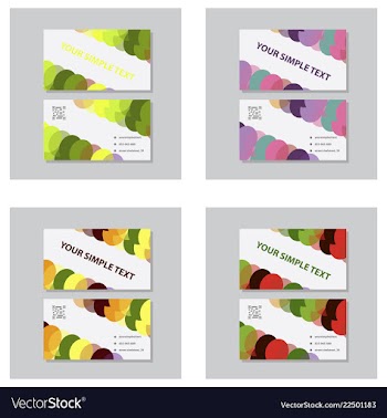 Abstract creative business cards vector image
