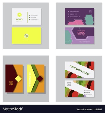 Abstract creative business cards vector image