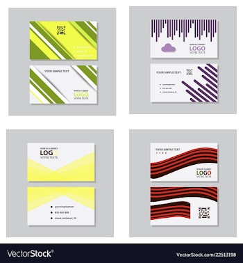 Abstract creative business cards vector image