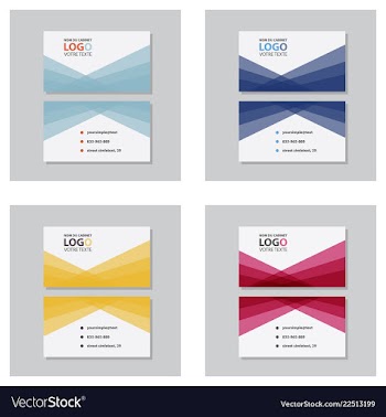 Abstract creative business cards vector image