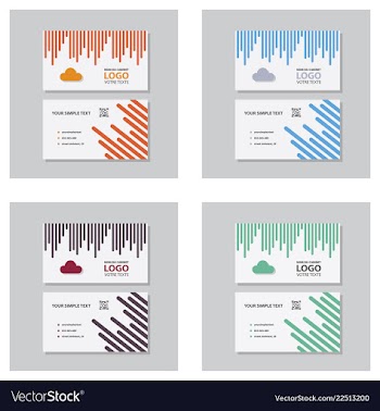 Abstract creative business cards vector image