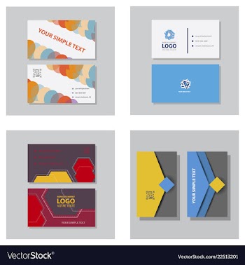 Abstract creative business cards vector image
