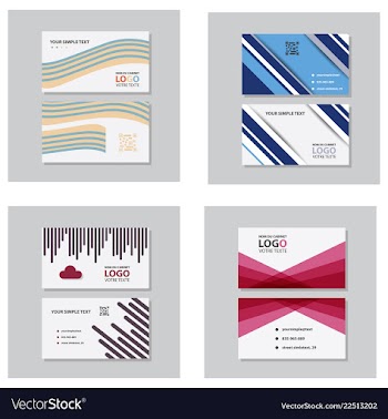 Abstract creative business cards vector image