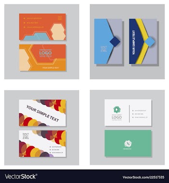 Abstract creative business cards vector image