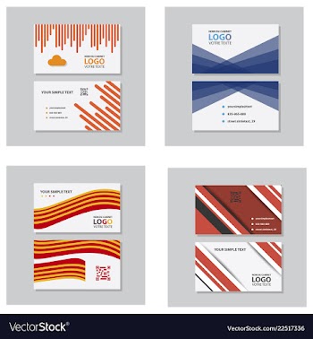 Abstract creative business cards vector image
