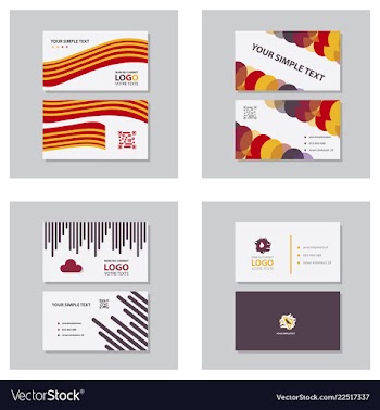 Abstract creative business cards vector image