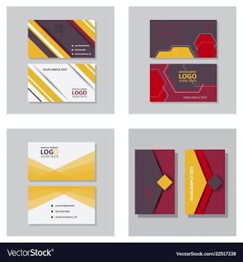 Abstract creative business cards vector image