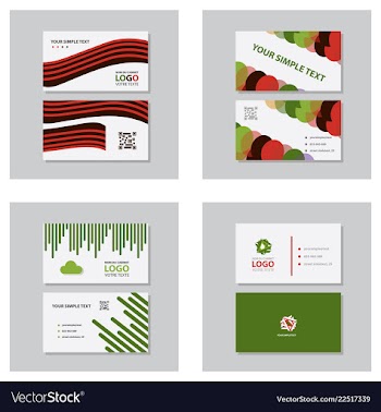Abstract creative business cards vector image