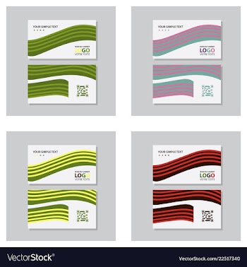 Abstract creative business cards vector image