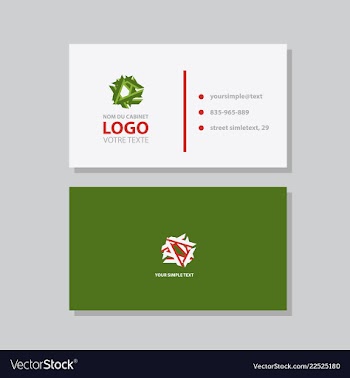 Abstract creative business cards vector image