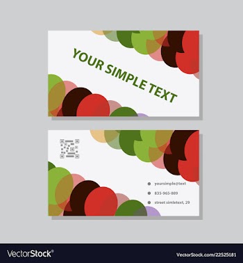 Abstract creative business cards vector image