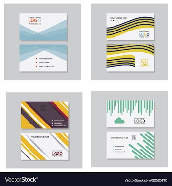 Abstract creative business cards vector image