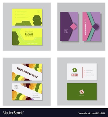 Abstract creative business cards vector image