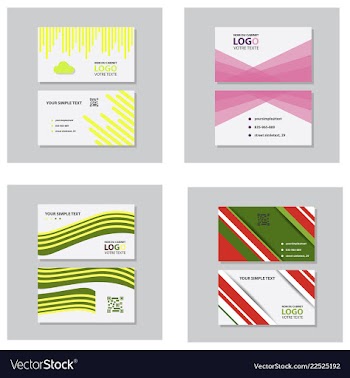 Abstract creative business cards vector image